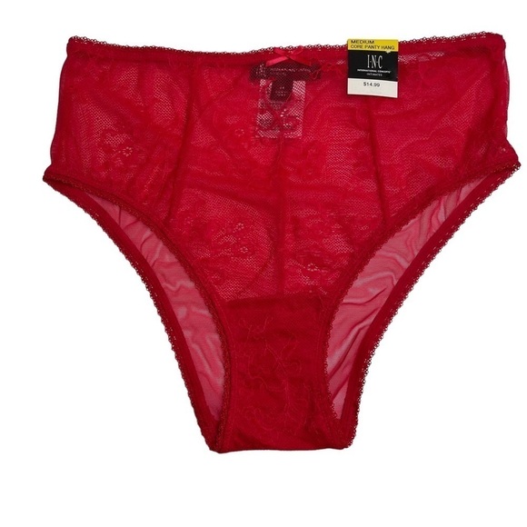 INC International Concepts Intimates Cheeky Lace Brief & High Waist Lace Thong M - Picture 2 of 12